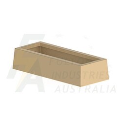 FB135RFB beige fibreglass pillar base with return flange